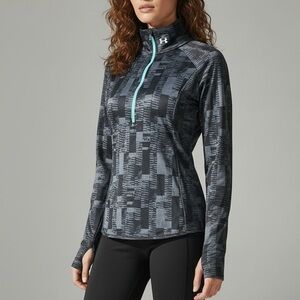 Under Armour Women's Tech Twist Half Zip Pullover geometric thumb holes Small
